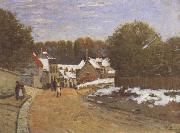 Alfred Sisley First Snow at Louveciennes Sweden oil painting artist